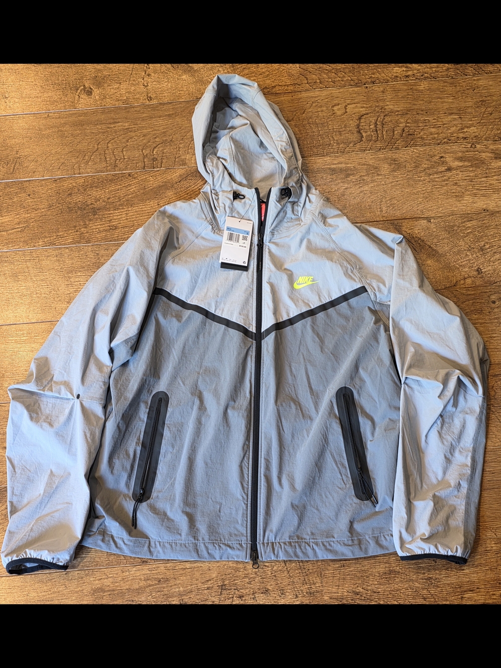 Nike Tech Men's Woven Full-Zip Windrunner Cool Gray/Wolf Gray HV6514-065 MED.